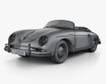 Porsche 356A 1600 Super Speedster 1955 3D модель wire render