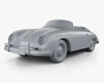 Porsche 356A 1600 Super Speedster 1955 3D модель clay render