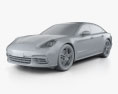 Porsche Panamera 4 E-Hybrid 2020 3d model clay render
