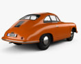 Porsche 356 Coupe 1948 3d model back view
