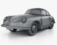 Porsche 356 Coupe 1948 3d model wire render
