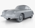 Porsche 356 Coupe 1948 3d model clay render