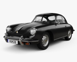 Porsche 356B Carrera 2 Coupe 1962 3D model