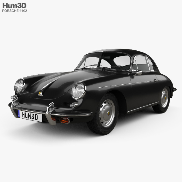 Porsche 356B Carrera 2 Coupe 1962 3D model