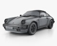 Porsche 911 Speedster (911) 1992 3D模型 wire render