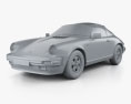 Porsche 911 Speedster (911) 1992 3D 모델  clay render