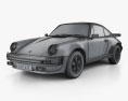 Porsche 911 Turbo (930) 1974 3d model wire render
