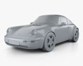 Porsche 911 Carrera 4 Coupe (964) Turbolook 30th anniversary 1996 3D-Modell clay render