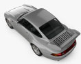 Porsche 911 Carrera GT2 coupe (993) 1998 3D模型 顶视图
