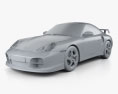 Porsche 911 GT2 coupe (996) 2004 3d model clay render