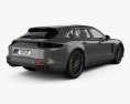 Porsche Panamera Sport Turismo Turbo 2020 3D模型 后视图