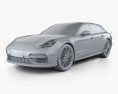 Porsche Panamera Sport Turismo Turbo 2020 3D модель clay render