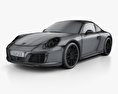Porsche 911 Targa (991) 4S 2020 3D模型 wire render