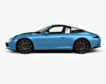 Porsche 911 Targa (991) 4S 2020 3D模型 侧视图
