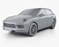 Porsche Cayenne S 2020 3D模型 clay render