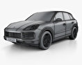 Porsche Cayenne Turbo 2020 3d model wire render