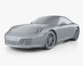 Porsche 911 Carrera T 2020 3Dモデル clay render
