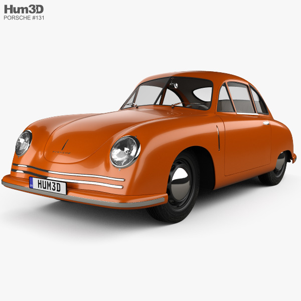 Porsche 356 coupe with HQ interior 1948 3D model