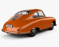 Porsche 356 coupe with HQ interior 1948 3d model back view