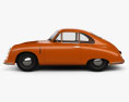 Porsche 356 coupe with HQ interior 1948 3d model side view