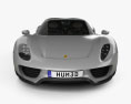 Porsche 918 spyder avec Intérieur 2015 Modèle 3d vue frontale