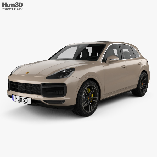 Porsche Cayenne Turbo with HQ interior 2020 3D model
