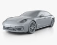 Porsche Panamera GTS 2022 3D модель clay render