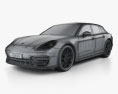 Porsche Panamera GTS Sport Turismo 2022 3d model wire render