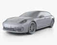 Porsche Panamera GTS Sport Turismo 2022 3d model clay render