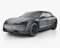 Porsche Mission E Cross Turismo 2019 3D模型 wire render