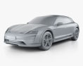 Porsche Mission E Cross Turismo 2019 3D模型 clay render