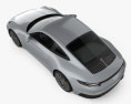 Porsche 911 Carrera 4S coupé 2022 Modello 3D vista dall'alto