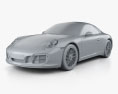 Porsche 911 Carrera GTS cabriolet 2020 3d model clay render