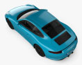 Porsche 911 Carrera GTS coupé 2022 3D-Modell Draufsicht