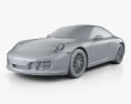 Porsche 911 Carrera GTS coupé 2022 3D-Modell clay render