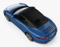 Porsche 911 Carrera 4 敞篷车 2020 3D模型 顶视图