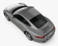 Porsche 911 Carrera 4 coupé 2020 3D-Modell Draufsicht