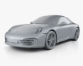Porsche 911 Carrera 4 S cabriolet 2020 3Dモデル clay render