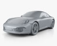 Porsche 911 Targa 4 2020 3d model clay render