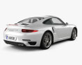Porsche 911 Turbo S coupe 2020 3D模型 后视图