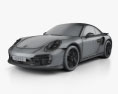 Porsche 911 Turbo S coupe 2020 3d model wire render