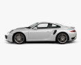Porsche 911 Turbo S coupe 2020 3D模型 侧视图