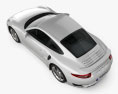 Porsche 911 Turbo S coupe 2020 3D模型 顶视图