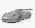 Porsche 911 GT3 R 2022 3d model clay render