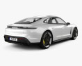 Porsche Taycan Turbo S 2022 3D-Modell Rückansicht