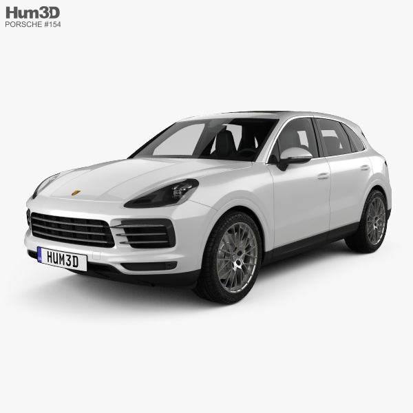 Porsche Cayenne S with HQ interior 2020 3D model