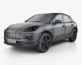 Porsche Macan S mit Innenraum 2018 3D-Modell wire render