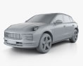 Porsche Macan S 인테리어 가 있는 2020 3D 모델  clay render