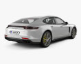 Porsche Panamera GTS with HQ interior 2022 3d model back view