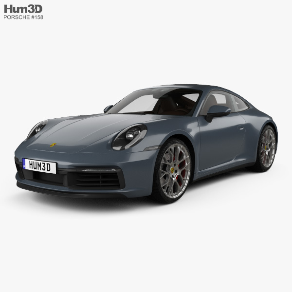 Porsche 911 Carrera 4S クーペ HQインテリアと 2019 3Dモデル